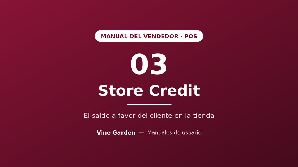 Store Credit (Créditos de tienda) · POS