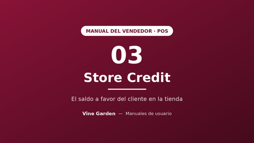 Store Credit (Créditos de tienda) · POS